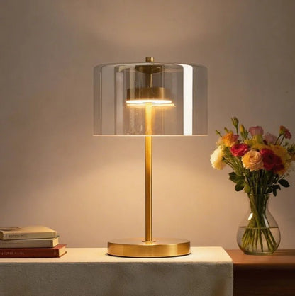 Lampe de table moderne minimaliste à lumière rouge pour chambre et bar, ambiance cosy - Luminous Place