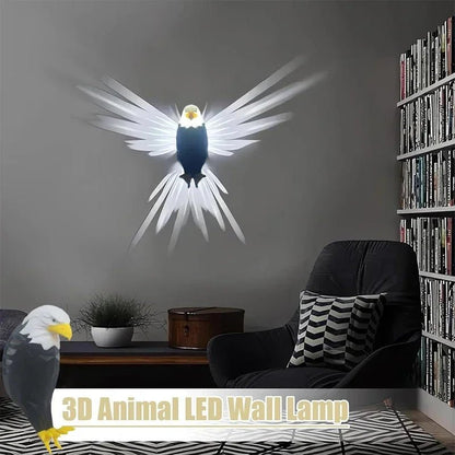Lampe Enfant Applique Murale 3D Aigle en PETG à Lumière Chaude - Luminous Place