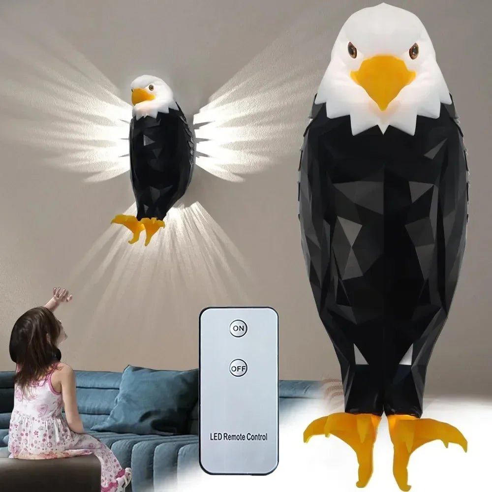 Lampe Enfant Applique Murale 3D Aigle en PETG à Lumière Chaude - Luminous Place