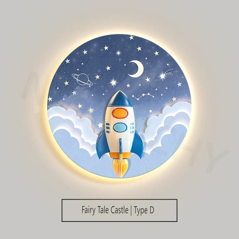 Lampe Enfant Applique Murale LED Cristal Château Créatif pour Chambre Fille - Luminous Place