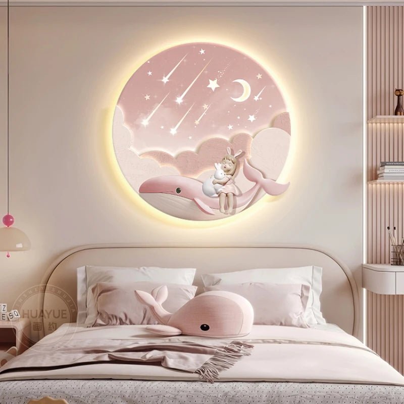 Lampe Enfant Applique Murale LED Cristal Château Créatif pour Chambre Fille - Luminous Place