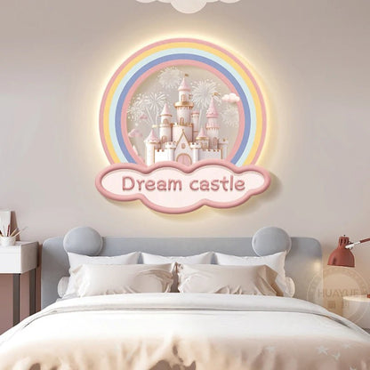 Lampe Enfant Applique Murale LED Cristal Château Créatif pour Chambre Fille - Luminous Place