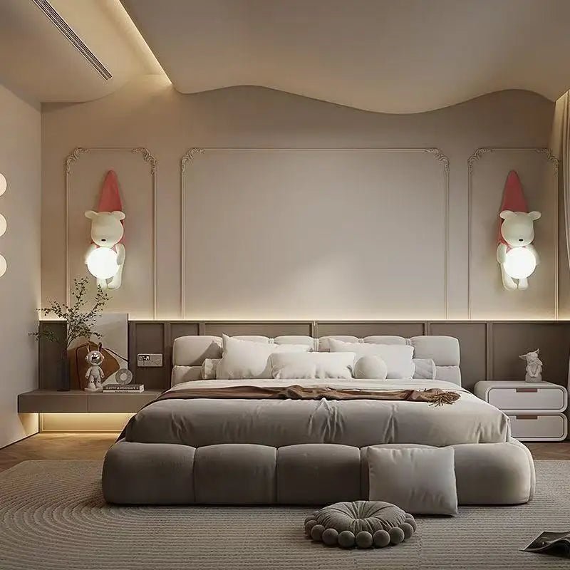 Lampe Enfant Applique Murale LED Style Moderne en Résine Crème, Lumière d’Ambiance Ajustable - Luminous Place