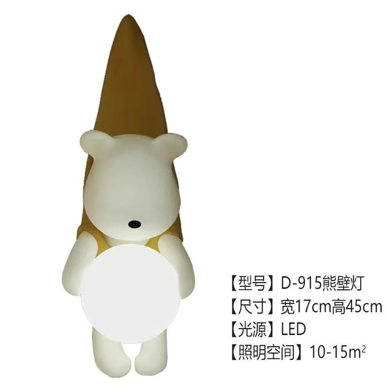 Lampe Enfant Applique Murale LED Style Moderne en Résine Crème, Lumière d’Ambiance Ajustable - Luminous Place