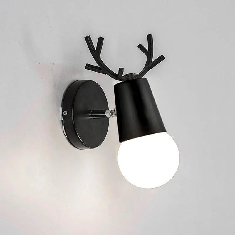 Lampe Enfant Applique Murale Nordique en Bois Cerf LED Réglable - Luminous Place
