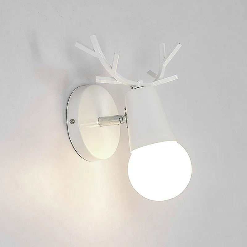 Lampe Enfant Applique Murale Nordique en Bois Cerf LED Réglable - Luminous Place