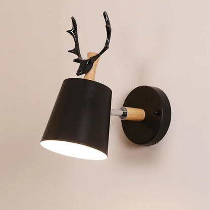 Lampe Enfant Applique Murale Nordique en Bois Cerf LED Réglable - Luminous Place