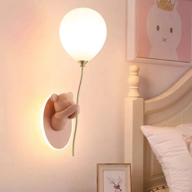 Lampe Enfant Applique Murale Ours Ballon Nordique Ambiance Chaleureuse - Luminous Place