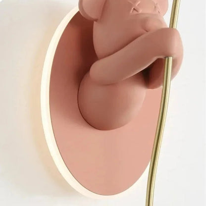Lampe Enfant Applique Murale Ours Créative en Résine, Lumière d'Ambiance Macaron - Luminous Place