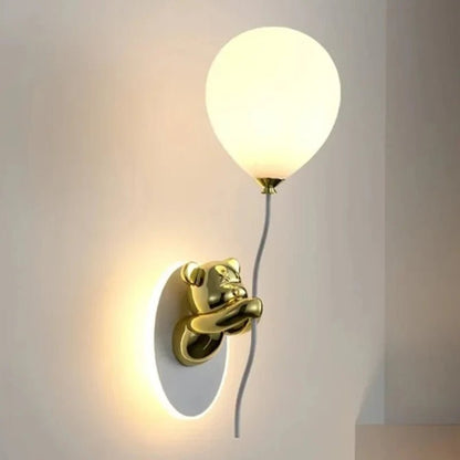 Lampe Enfant Applique Murale Ours Créative en Résine, Lumière d'Ambiance Macaron - Luminous Place