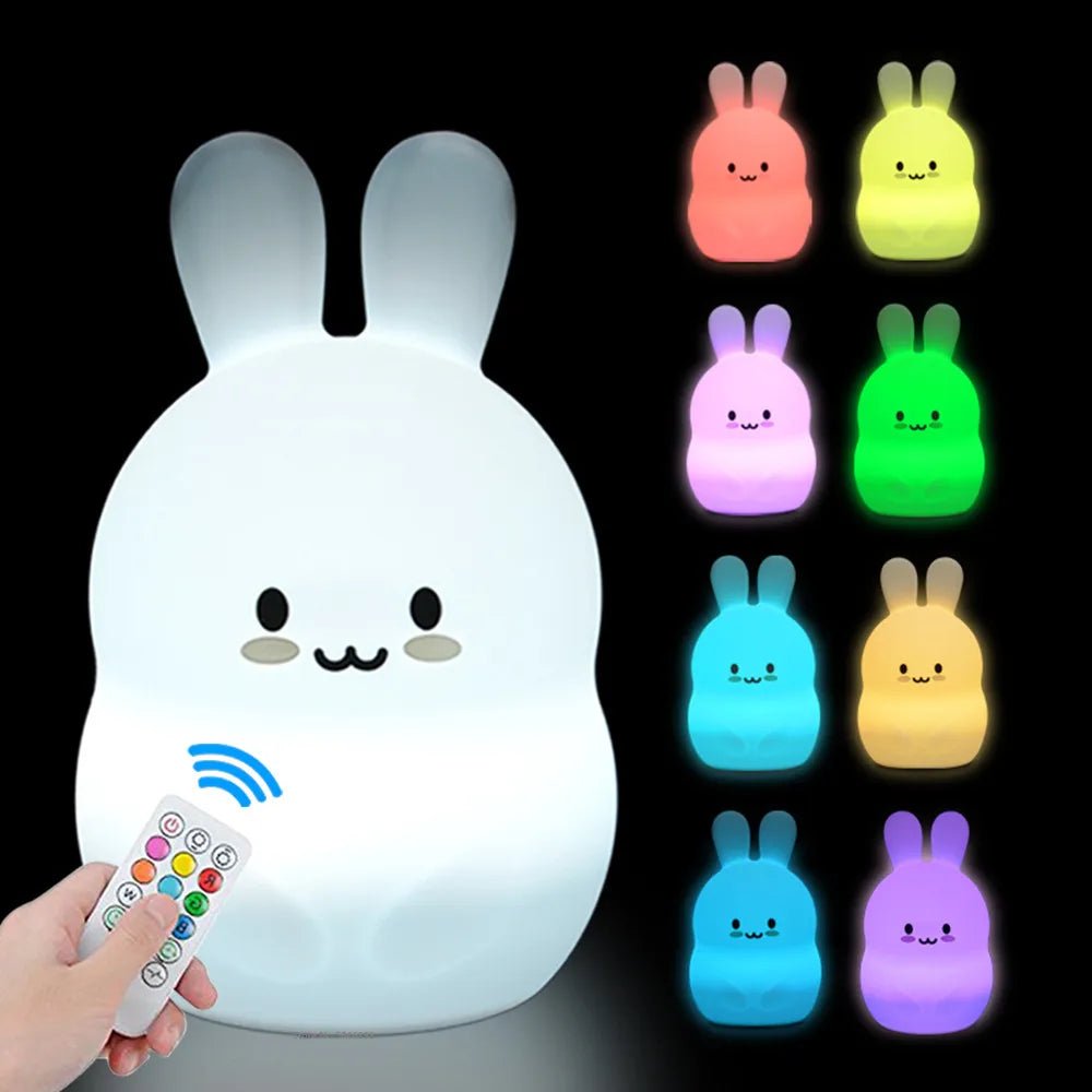 Lampe Enfant Hibou LED Rechargeable en Silicone avec Télécommande et 9 Couleurs - Luminous Place