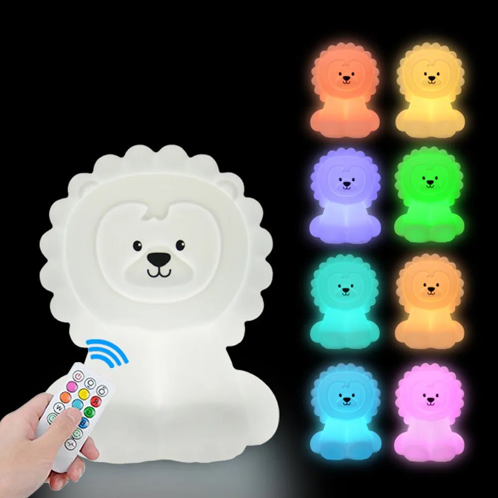 Lampe Enfant Hibou LED Rechargeable en Silicone avec Télécommande et 9 Couleurs - Luminous Place