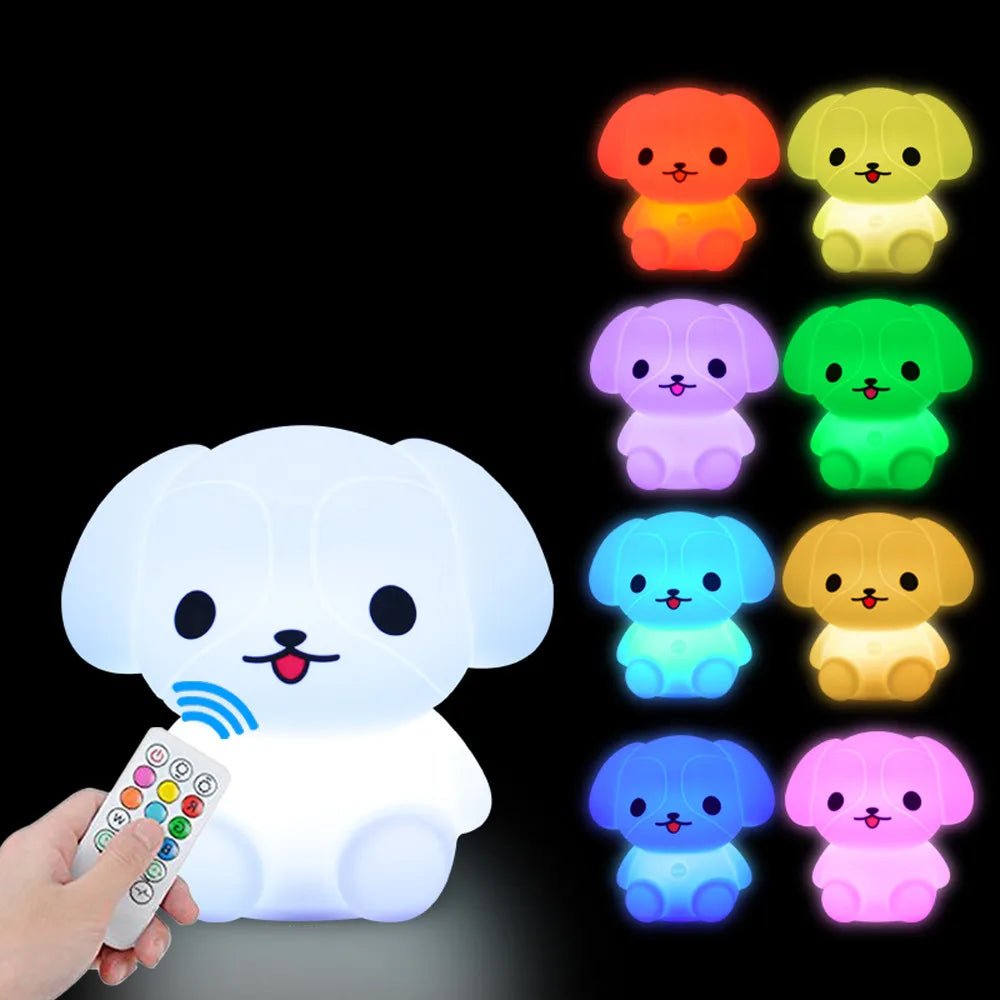 Lampe Enfant Hibou LED Rechargeable en Silicone avec Télécommande et 9 Couleurs - Luminous Place