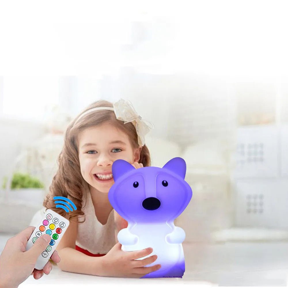 Lampe Enfant Hibou LED Rechargeable en Silicone avec Télécommande et 9 Couleurs - Luminous Place