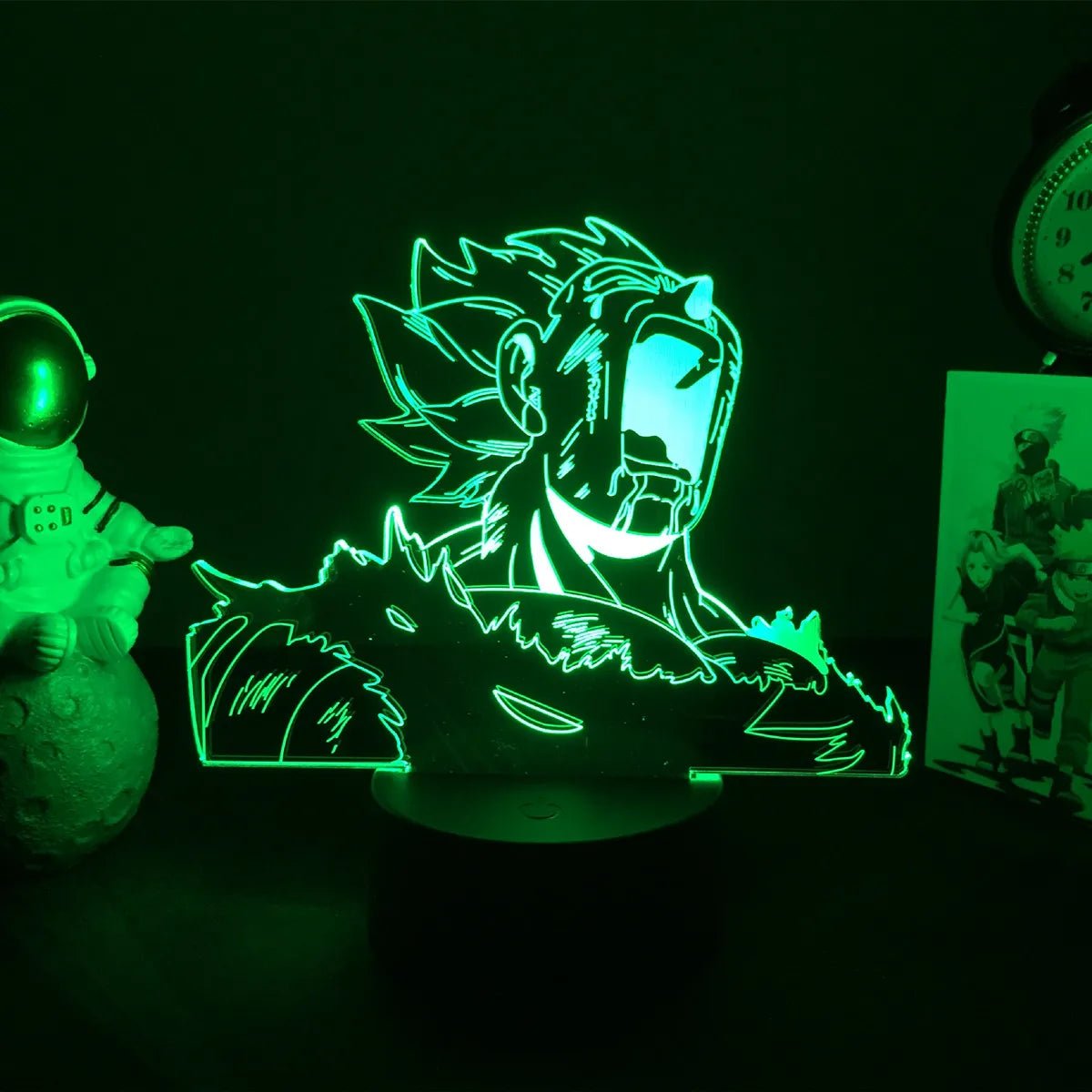 Lampe Enfant LED 3D Dragon Ball Goku Super Saiyan en acrylique, veilleuse design avec télécommande - Luminous Place
