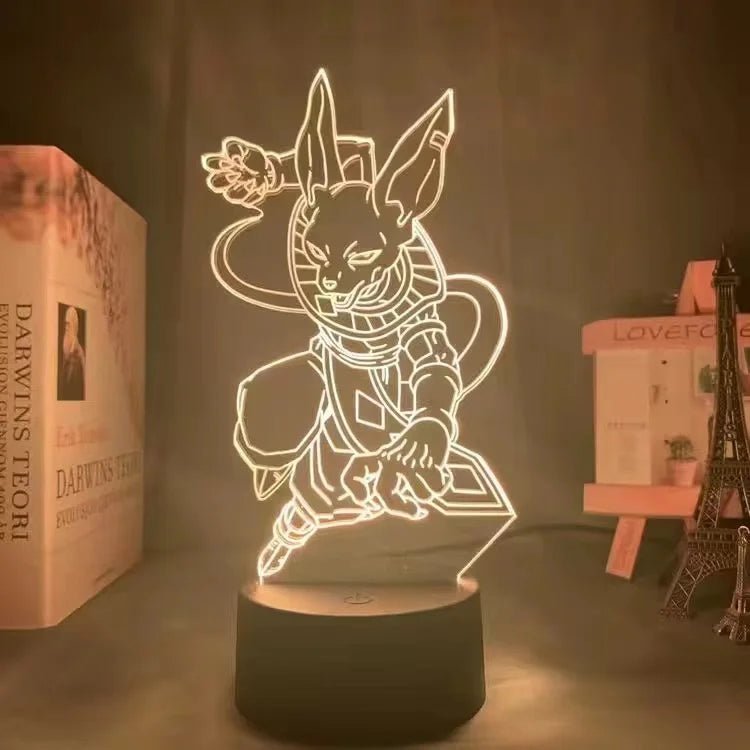 Lampe Enfant LED 3D Dragon Ball Goku Super Saiyan en acrylique, veilleuse design avec télécommande - Luminous Place