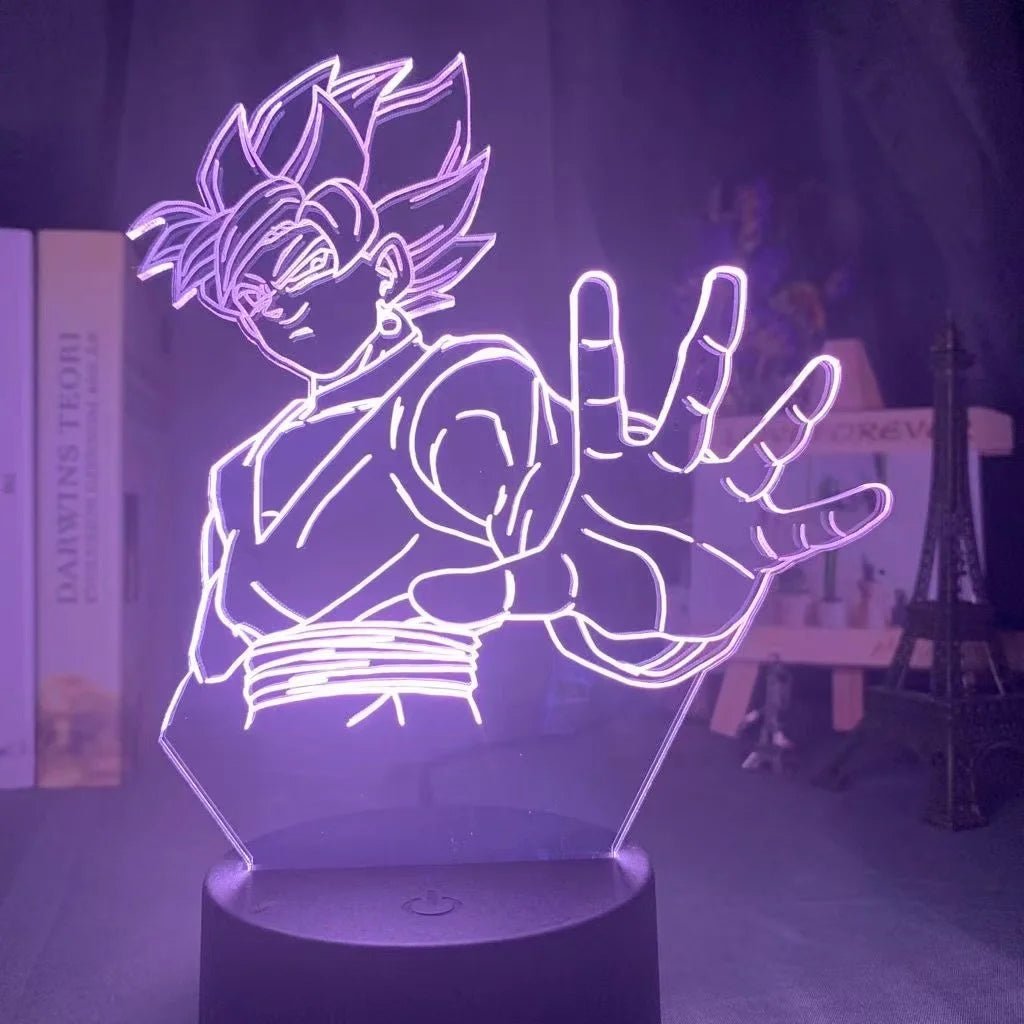 Lampe Enfant LED 3D Dragon Ball Goku Super Saiyan en acrylique, veilleuse design avec télécommande - Luminous Place