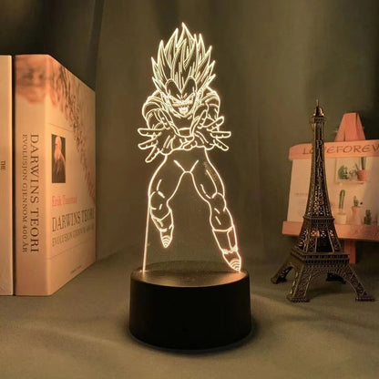 Lampe Enfant LED 3D Dragon Ball Goku Super Saiyan en acrylique, veilleuse design avec télécommande - Luminous Place