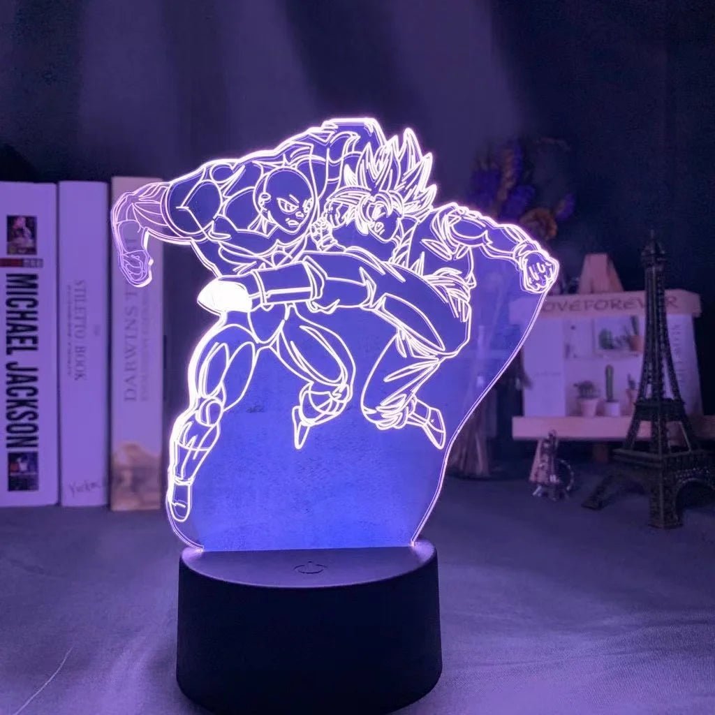 Lampe Enfant LED 3D Dragon Ball Goku Super Saiyan en acrylique, veilleuse design avec télécommande - Luminous Place