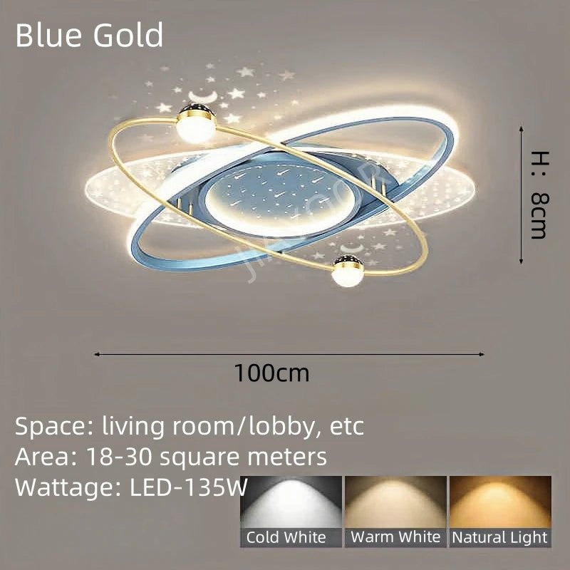 Lampe Enfant LED Moderne Suspension Fer Ciel Étoilé pour Chambre - Luminous Place