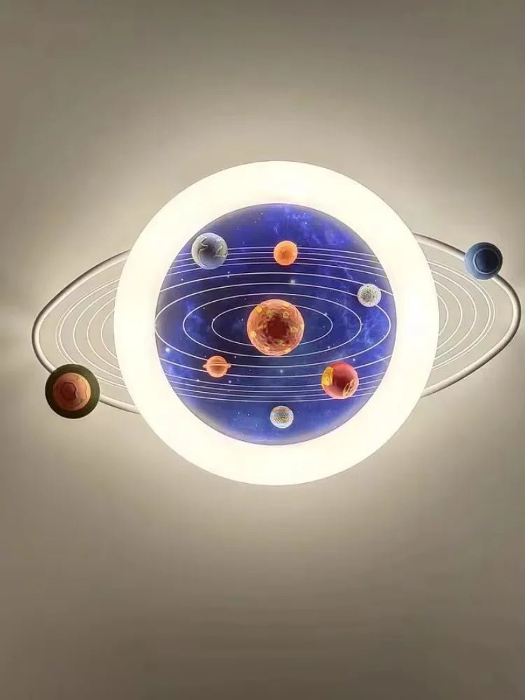 Lampe Enfant LED Plafonnier Moderne Trajectoire Planétaire pour Chambre Fille - Luminous Place