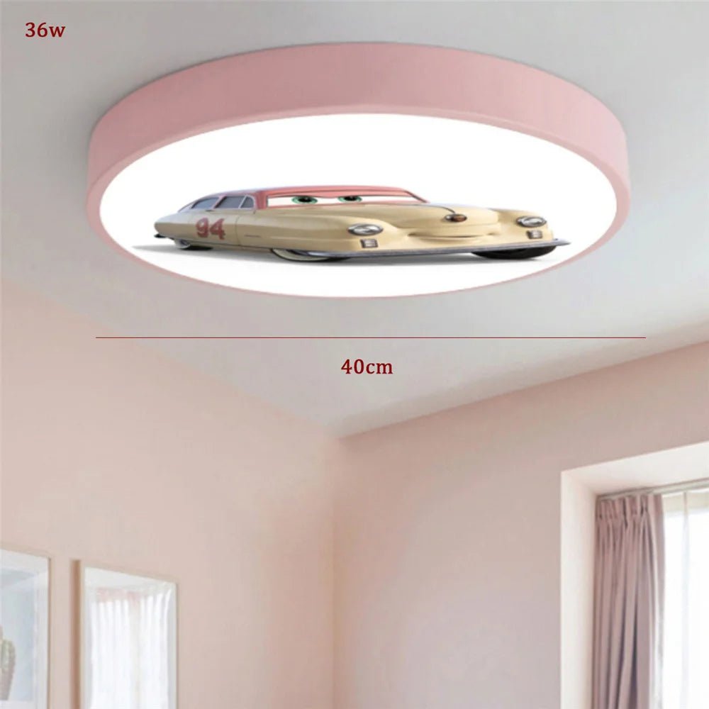 Lampe Enfant LED Plafonnier Rond Bleu Rose 36W - 48W Design Moderne - Luminous Place