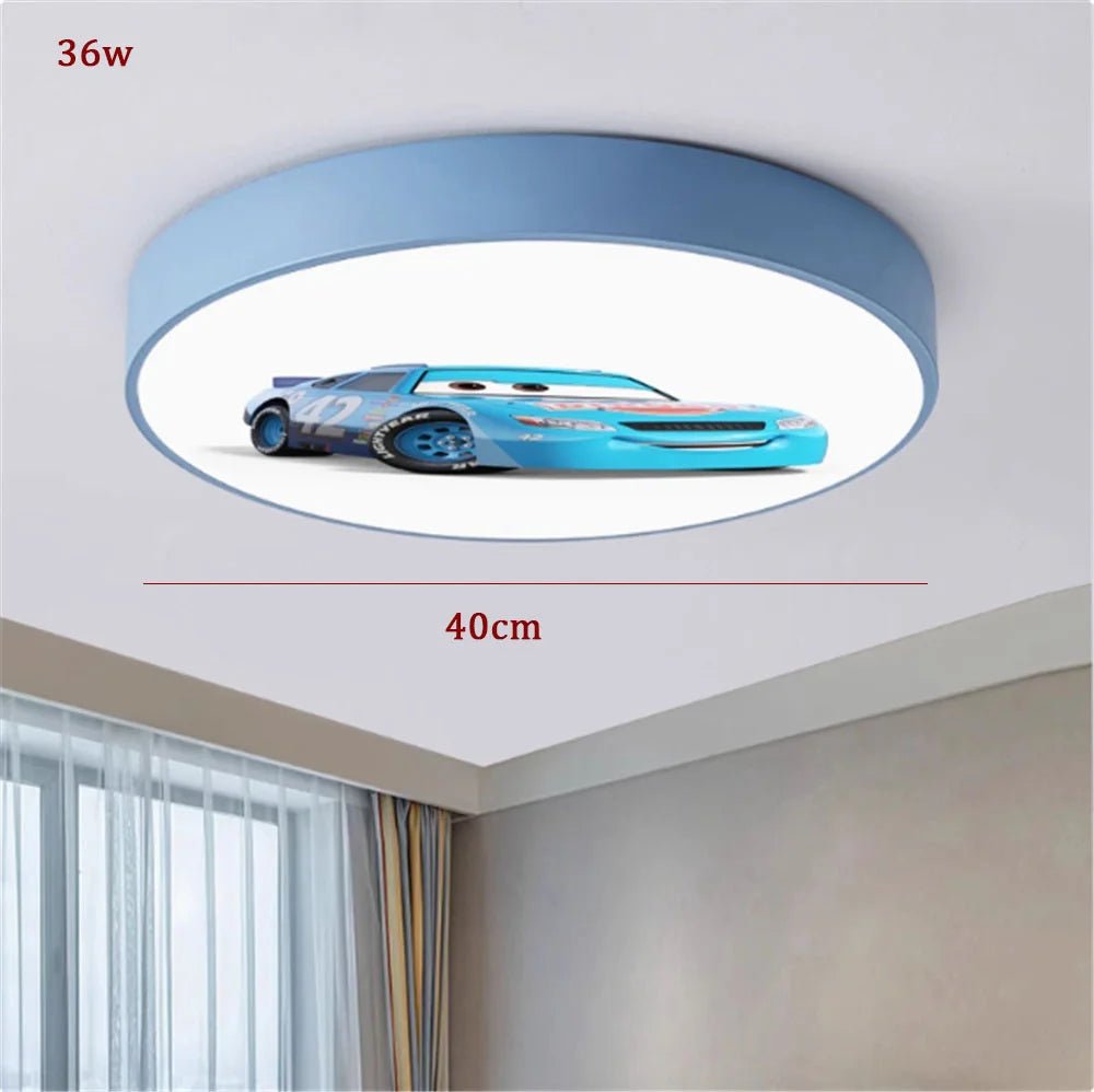 Lampe Enfant LED Plafonnier Rond Bleu Rose 36W - 48W Design Moderne - Luminous Place