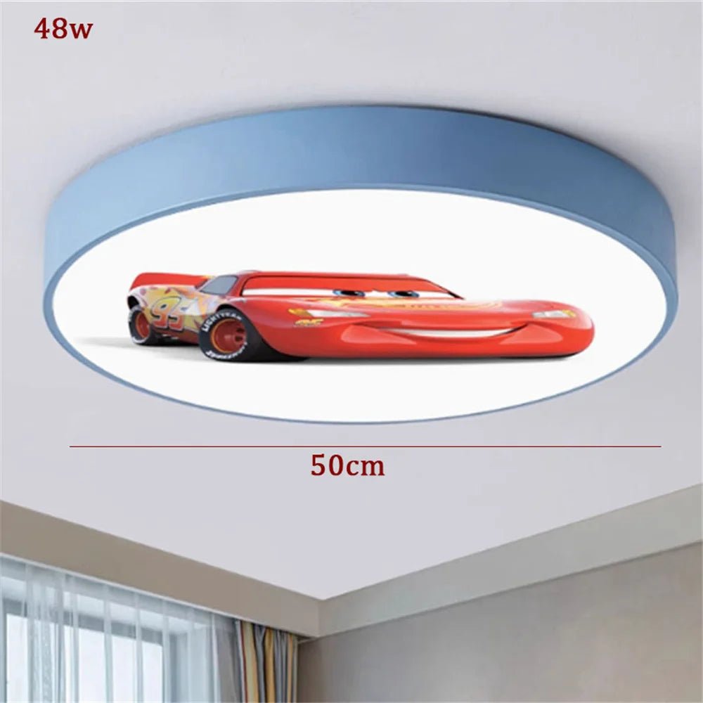 Lampe Enfant LED Plafonnier Rond Bleu Rose 36W - 48W Design Moderne - Luminous Place