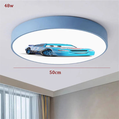 Lampe Enfant LED Plafonnier Rond Bleu Rose 36W - 48W Design Moderne - Luminous Place