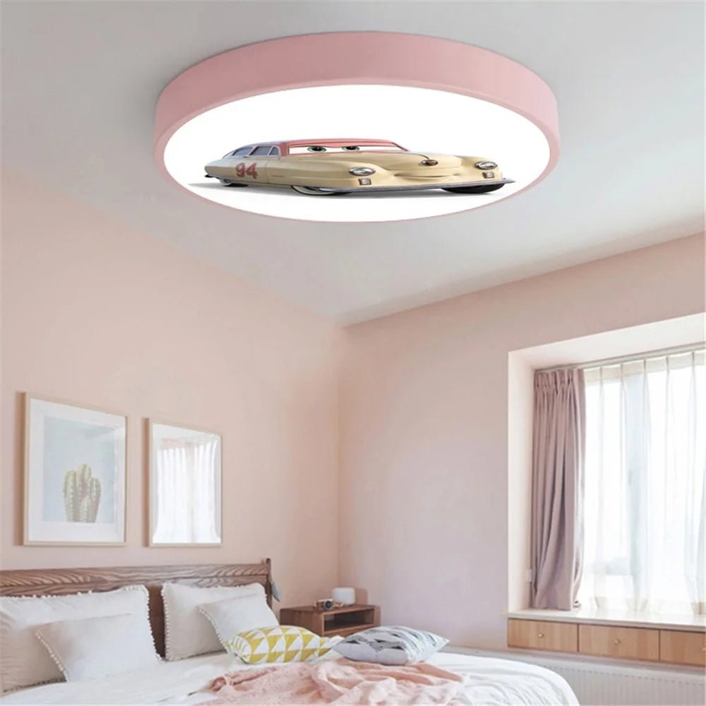 Lampe Enfant LED Plafonnier Rond Bleu Rose 36W - 48W Design Moderne - Luminous Place