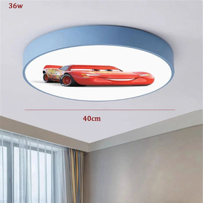 Lampe Enfant LED Plafonnier Rond Bleu Rose 36W - 48W Design Moderne - Luminous Place