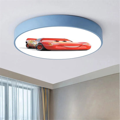 Lampe Enfant LED Plafonnier Rond Bleu Rose 36W - 48W Design Moderne - Luminous Place