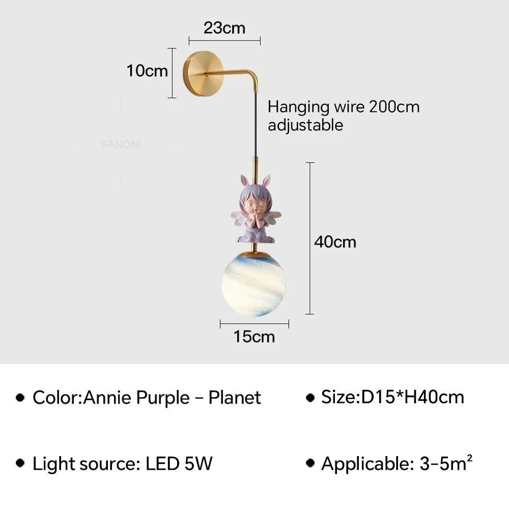 Lampe Enfant LED suspendue moderne en métal pour ambiance cosy - Luminous Place
