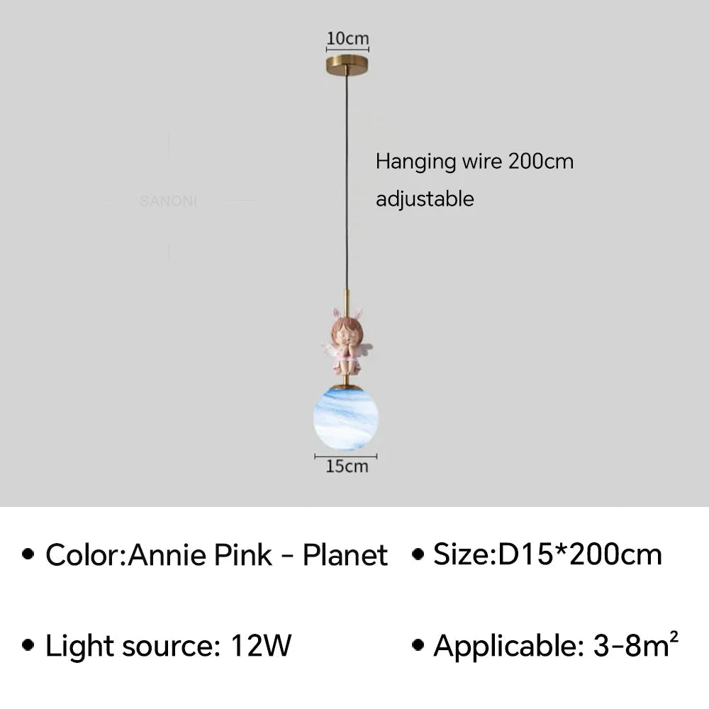 Lampe Enfant LED suspendue moderne en métal pour ambiance cosy - Luminous Place