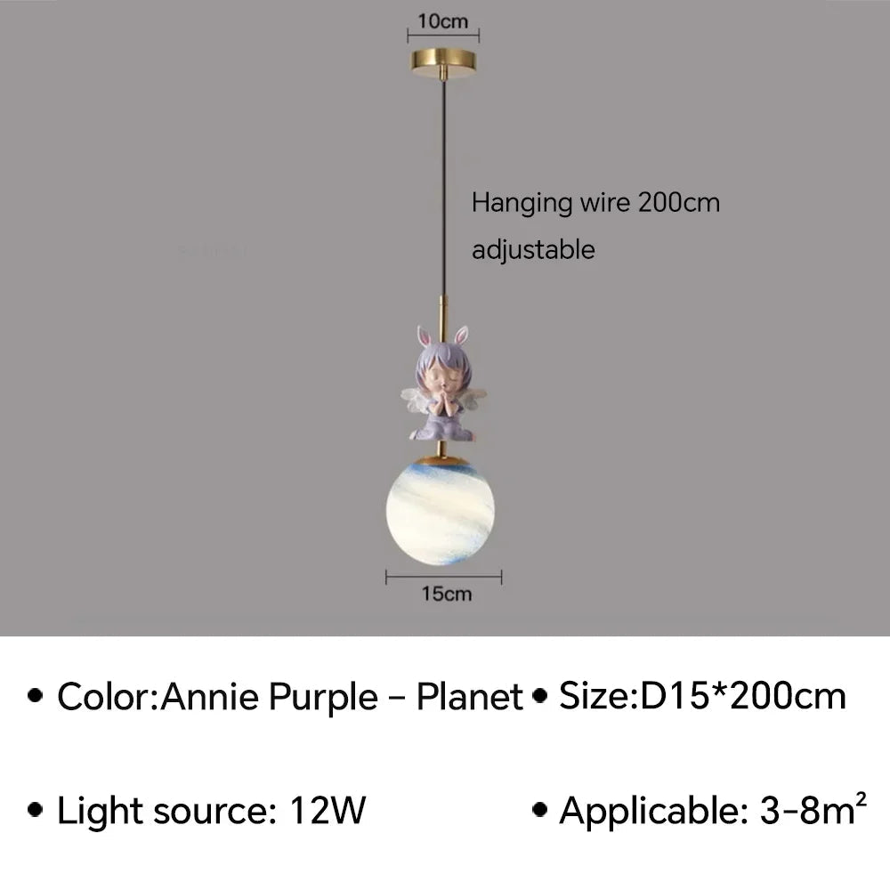 Lampe Enfant LED suspendue moderne en métal pour ambiance cosy - Luminous Place
