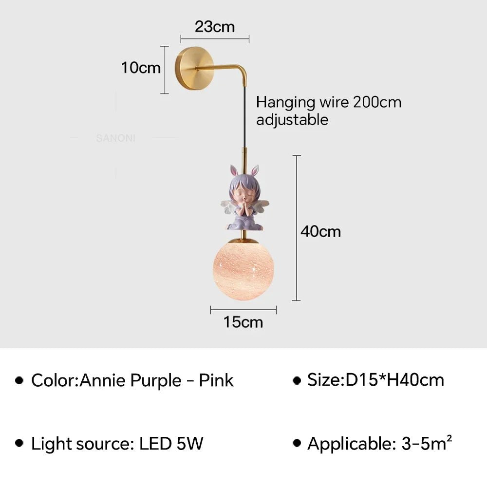 Lampe Enfant LED suspendue moderne en métal pour ambiance cosy - Luminous Place