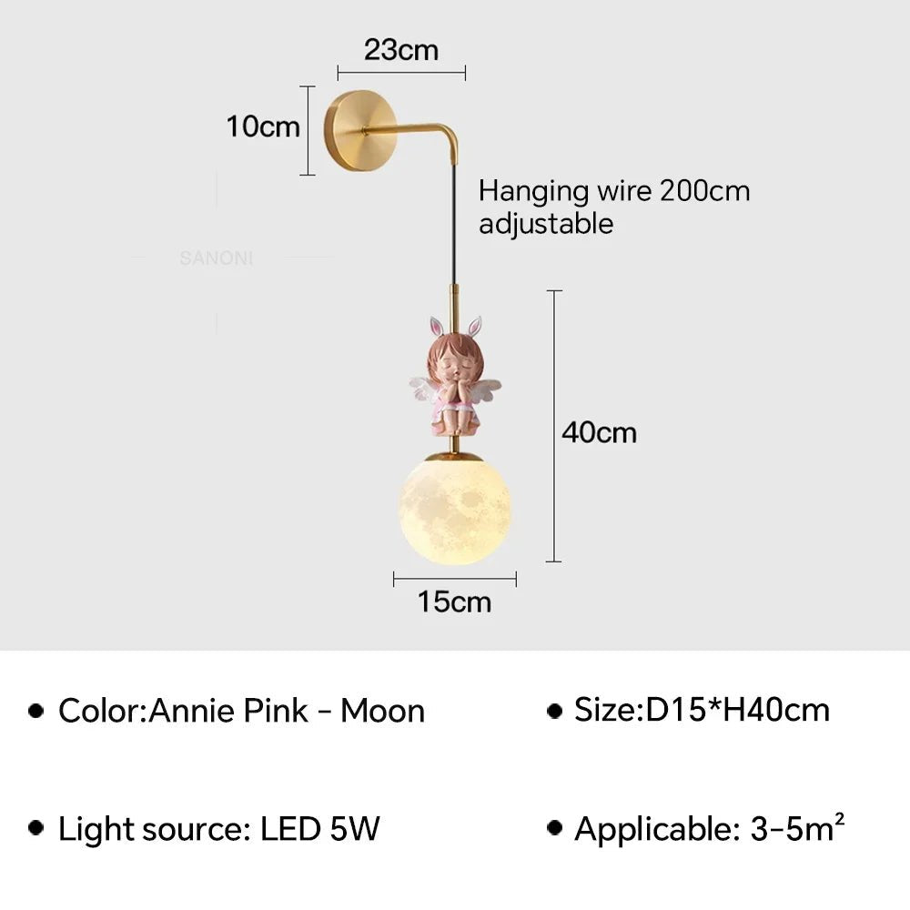 Lampe Enfant LED suspendue moderne en métal pour ambiance cosy - Luminous Place