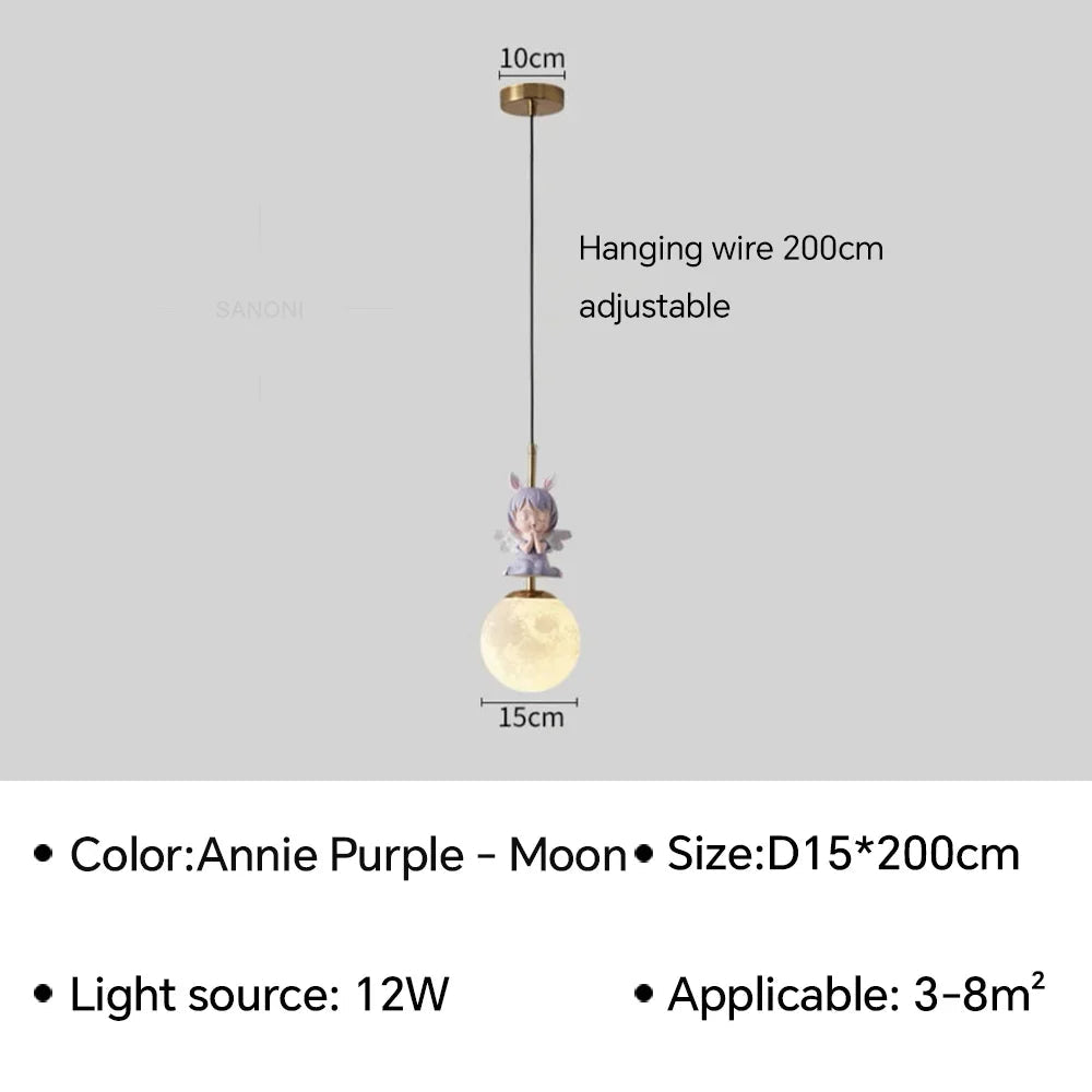 Lampe Enfant LED suspendue moderne en métal pour ambiance cosy - Luminous Place