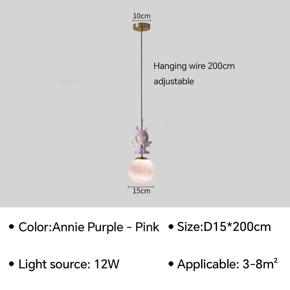 Lampe Enfant LED suspendue moderne en métal pour ambiance cosy - Luminous Place