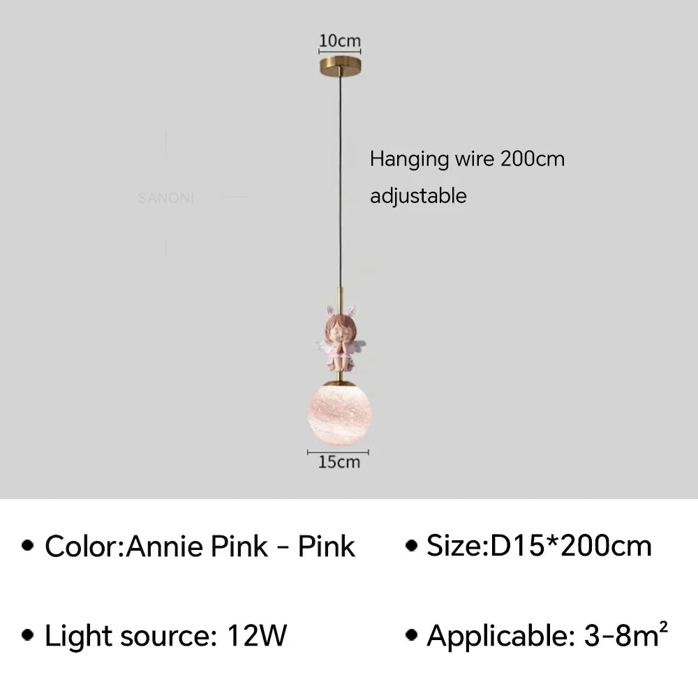 Lampe Enfant LED suspendue moderne en métal pour ambiance cosy - Luminous Place