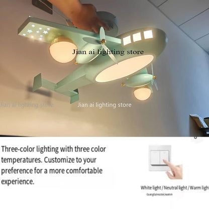 Lampe Enfant Lustre Avion LED Design Moderne et Minimaliste pour Chambre - Luminous Place