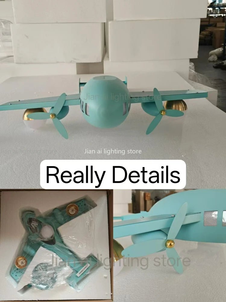 Lampe Enfant Lustre Avion LED Design Moderne et Minimaliste pour Chambre - Luminous Place