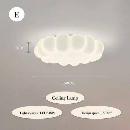 Lampe Enfant Lustre Nuage Moderne LED, Ambiance Chaleureuse et Minimaliste - Luminous Place