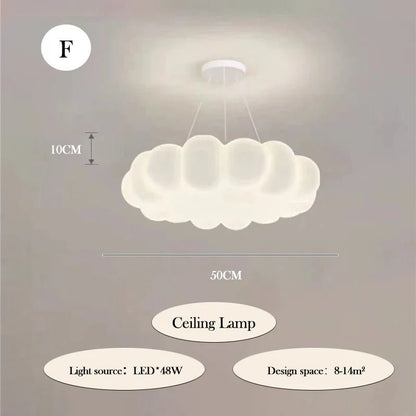 Lampe Enfant Lustre Nuage Moderne LED, Ambiance Chaleureuse et Minimaliste - Luminous Place
