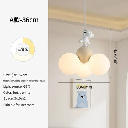 Lampe Enfant Lustre Suspendu Moderne en PVC pour Salle à Manger 2024 - Luminous Place