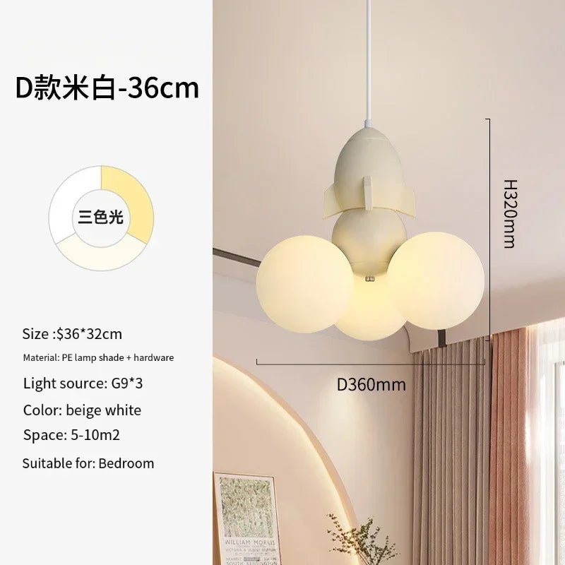 Lampe Enfant Lustre Suspendu Moderne en PVC pour Salle à Manger 2024 - Luminous Place