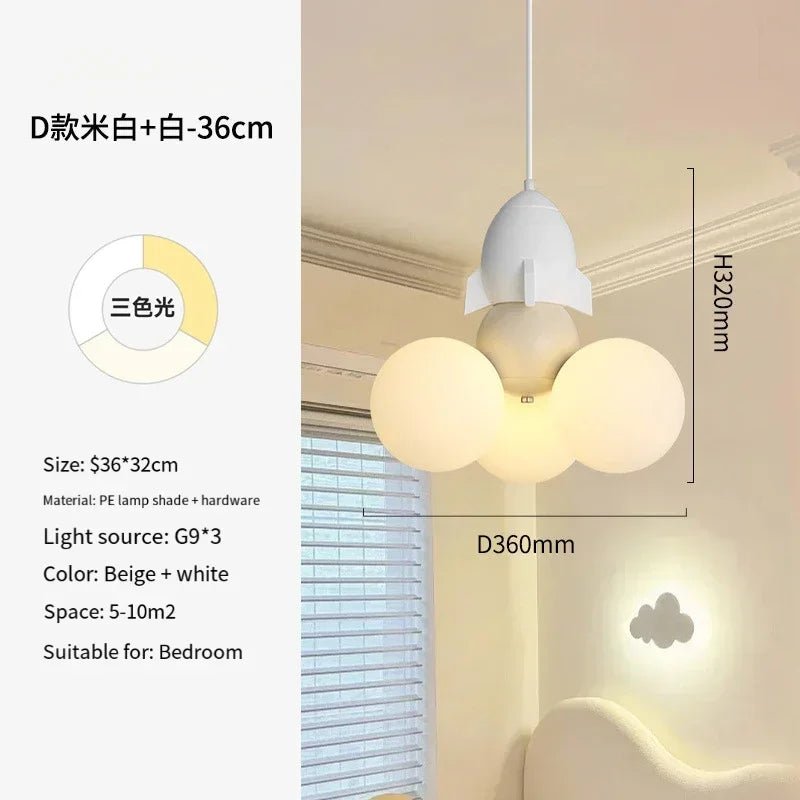 Lampe Enfant Lustre Suspendu Moderne en PVC pour Salle à Manger 2024 - Luminous Place