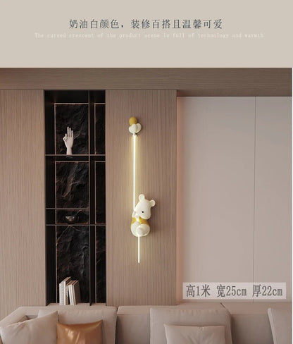 Lampe Enfant Murale LED Ours Nordique en Acrylique pour Chambre - Luminous Place