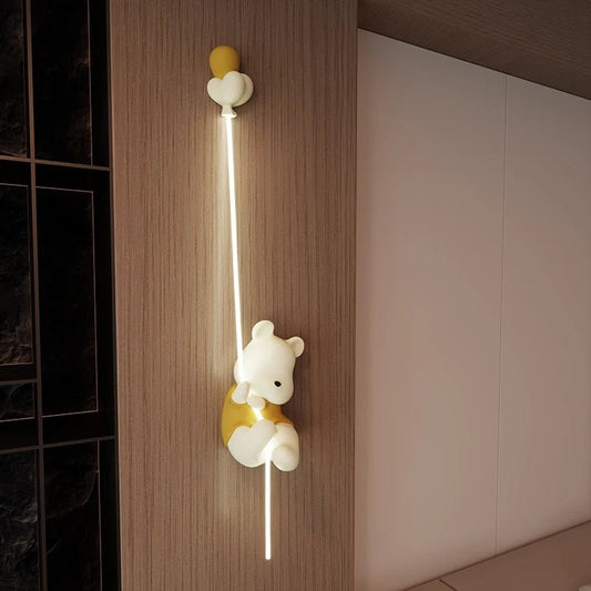 Lampe Enfant Murale LED Ours Nordique en Acrylique pour Chambre - Luminous Place
