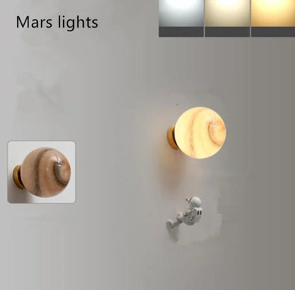 Lampe Enfant Murale Lune Créative en Verre avec LED Astronaute - Luminous Place